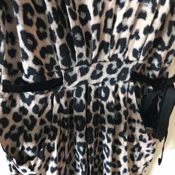 Zara basics leopard puff sleeve mini dress. - Picture 5 of 7